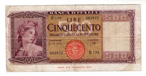 Italy italia billet 500 - italy,