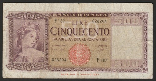 000801 italy 500 lire - italy,