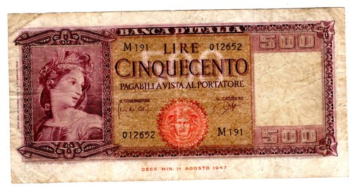 Italy italia billet - italy, 500