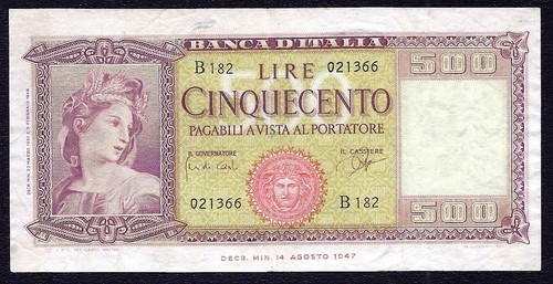 Italy 500 lire 1961 - lire,