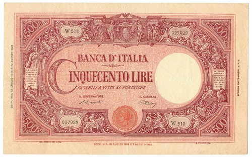500 lire barbetti grande - 500, c