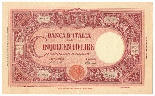 500 lire barbetti grande - lire,