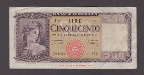 Italy 80a 3251 500 lire - p.80a-3251,